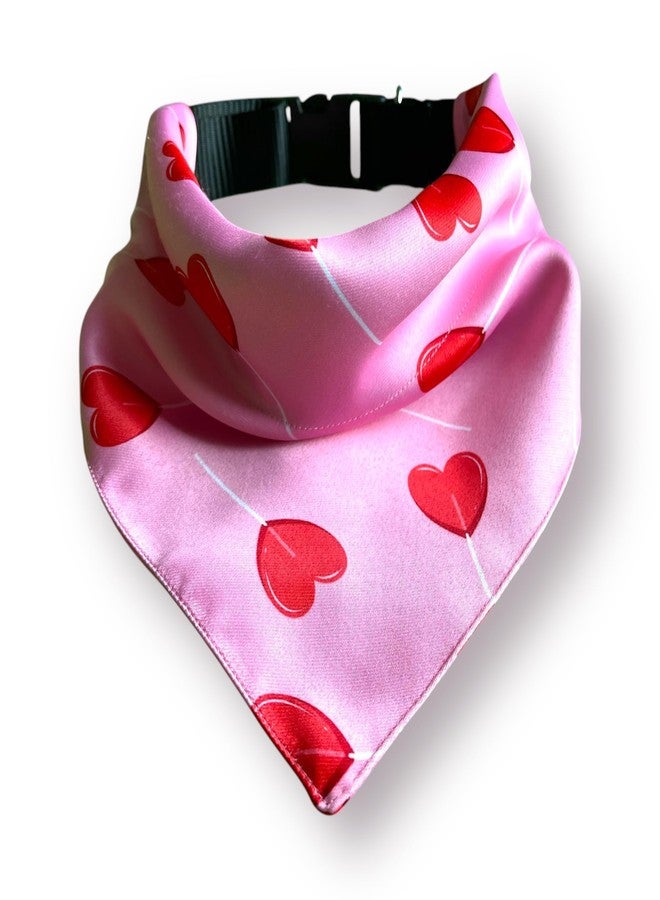 W Offers Ultra Premium Satin Dog Collar Bandana, an Ideal Accessory for Medium and Large Dogs. It Includes a Slip-on Bandana and an Adjustable Collar with a D-Ring. (L, Cupid) - Image 1